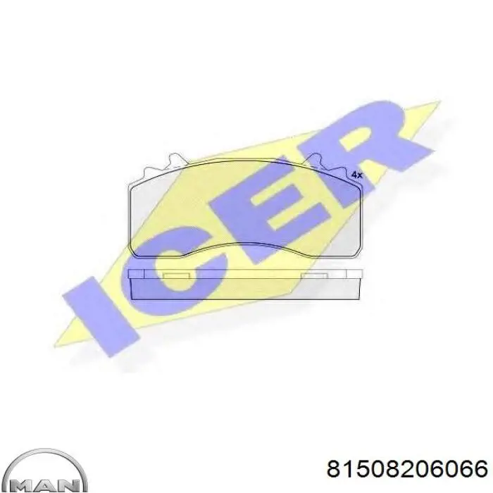 Гальмівні колодки MAN 81508206066 ціна, від 113.40 USD