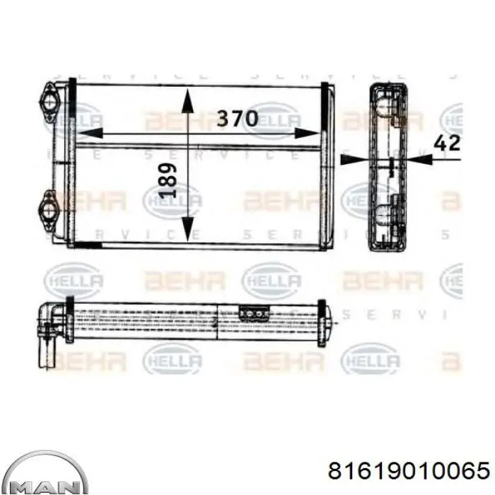 Купити 81619010065 MAN Теплообмінник