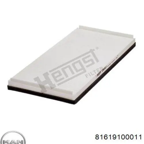 Фільтр повітряний обігрівача MAN 81619100011 ціна, від 8.61 USD