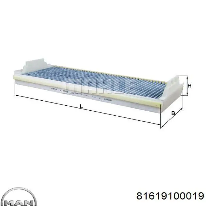 Фільтр повітряний обігрівача MAN 81619100019 ціна, від 22.45 USD
