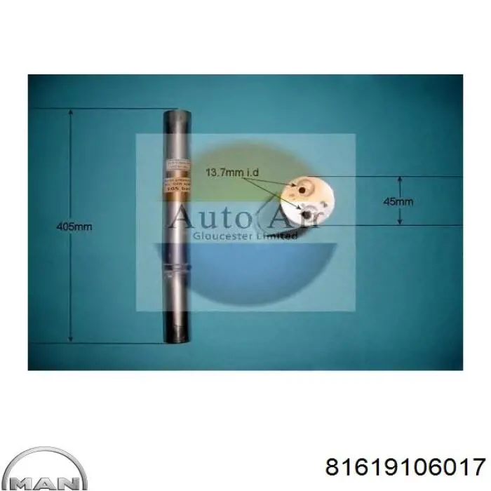 Ресивер-осушувач кондиціонера MAN 81619106017 ціна, від 24.20 USD