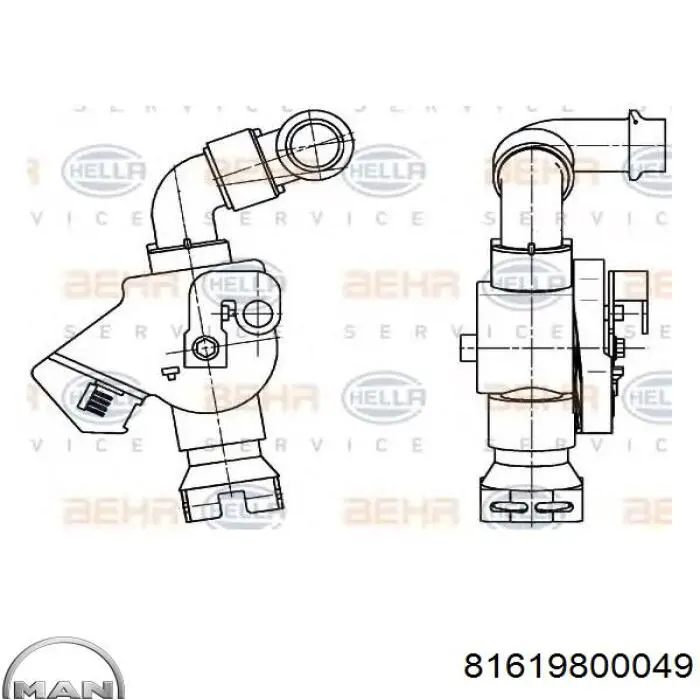 81619800049 MAN Кран пічки (обігрівача)
