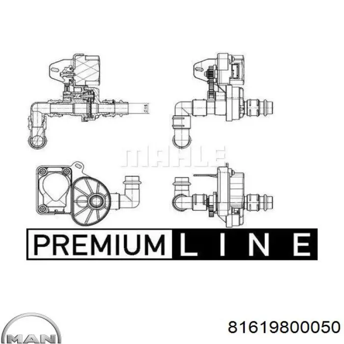 Регулюючий клапан охолоджувальної рідини MAN 81619800050 ціна, від 68.11 USD