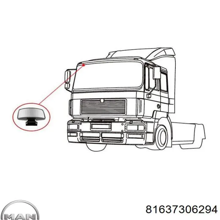 Дзеркало паркувальне 7820 Rywal