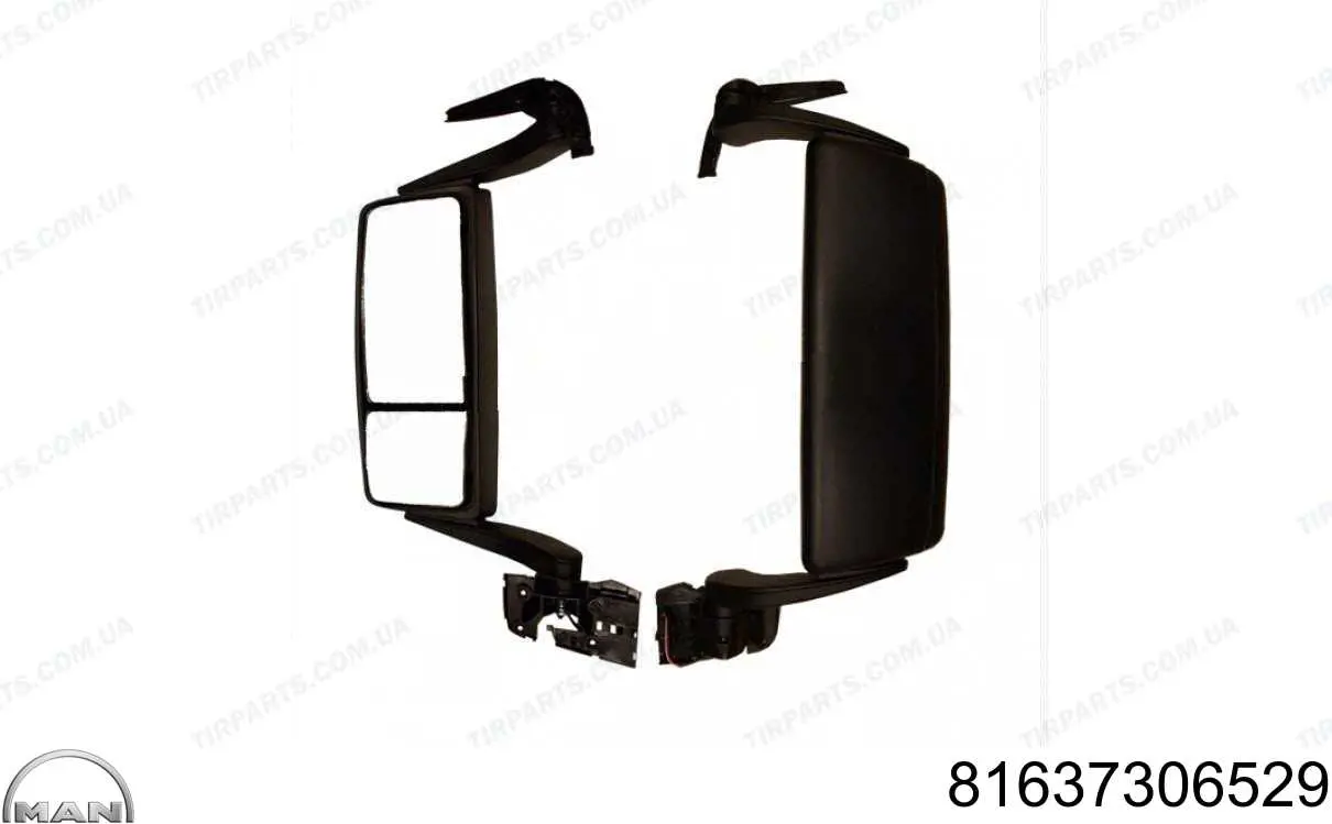 Ліве бічне дзеркало MAN 81637306529 ціна, від 280.56 USD