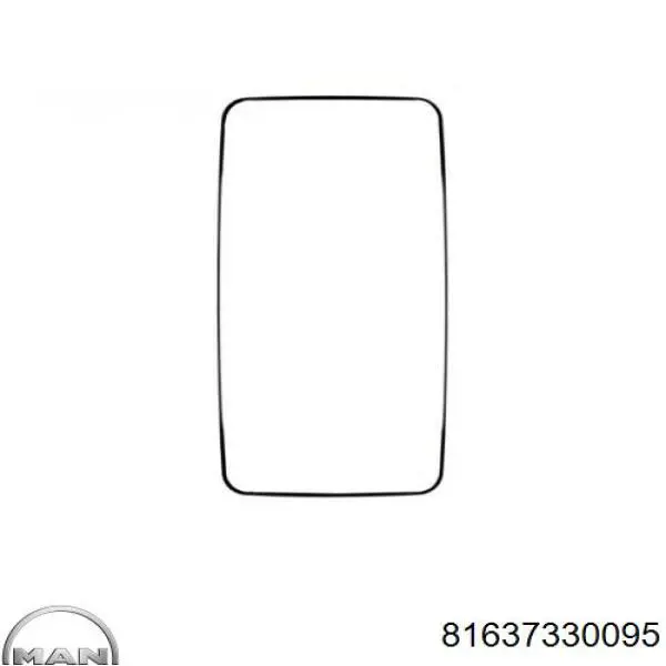 Дзеркальний елемент дзеркала заднього виду 81637330095 MAN