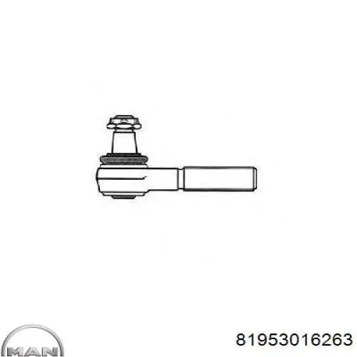 Накінечник поперечної рульової тяги MAN 81953016263 ціна, від 27.71 USD