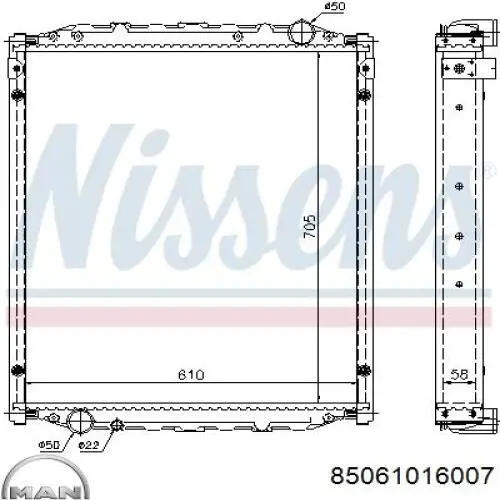 Радіатор основний MAN 85061016007 ціна, від 410.62 USD
