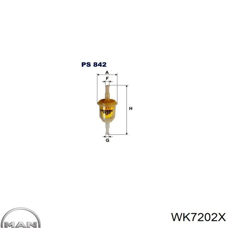 WK7202X MAN фільтр паливний