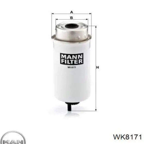 Фільтр тонкого очищення палива MAN WK8171 ціна, від 17.64 USD