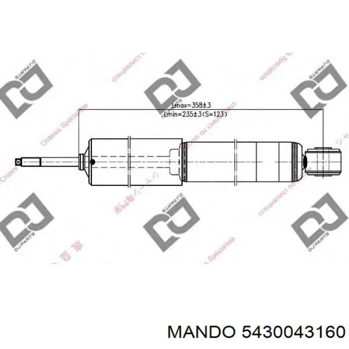 Купити 5430043160 Mando Амортизатор передньої підвіски