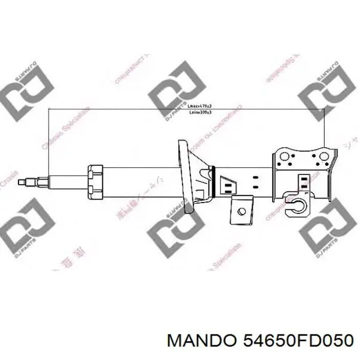 Купити 54650FD050 Mando Амортизатора передній лівий