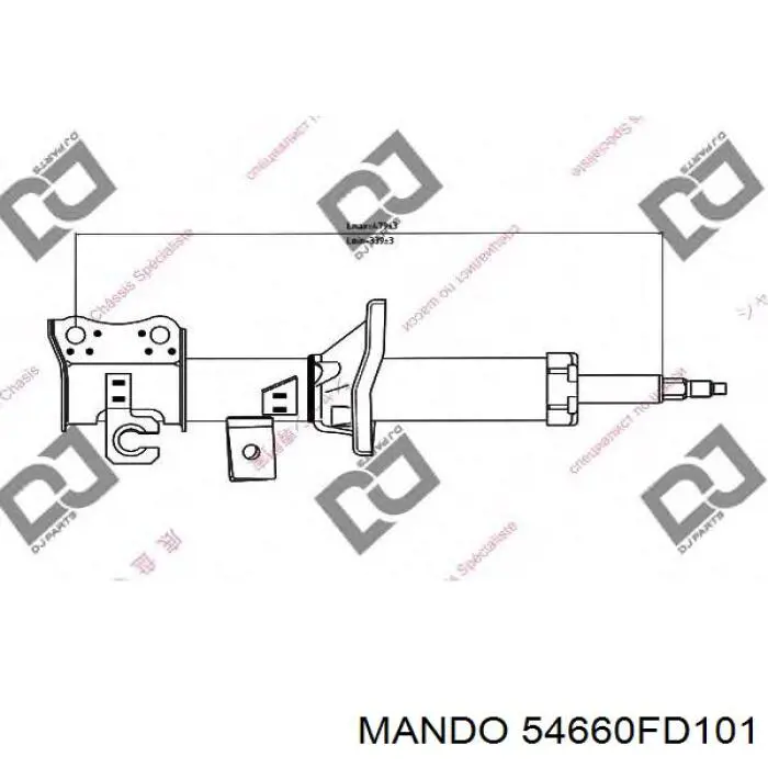 Амортизатор передній, правий Sensen 42141060 ціна, від 56.20 USD