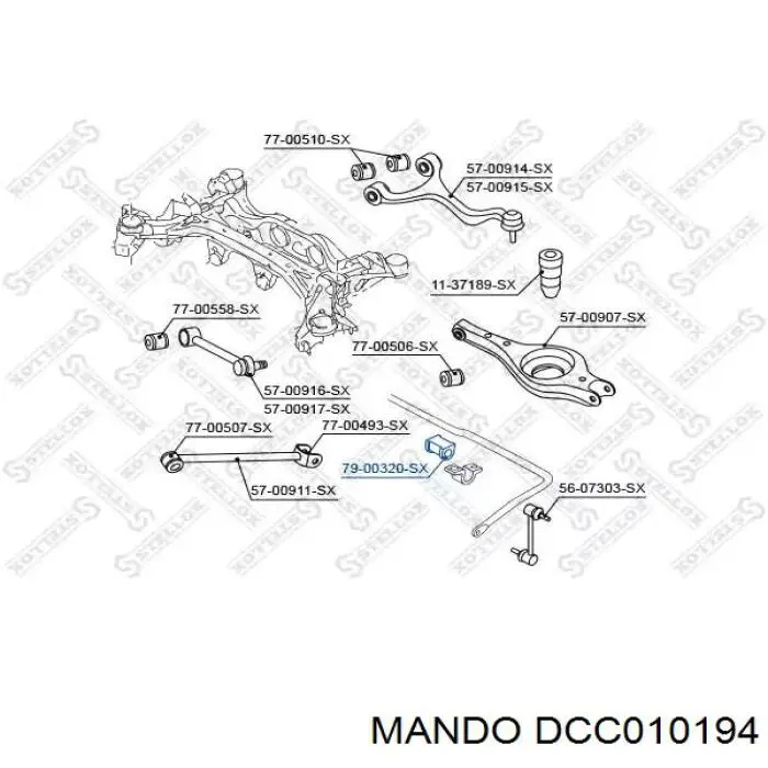 DCC010194 Mando Втулка стабілізатора переднього