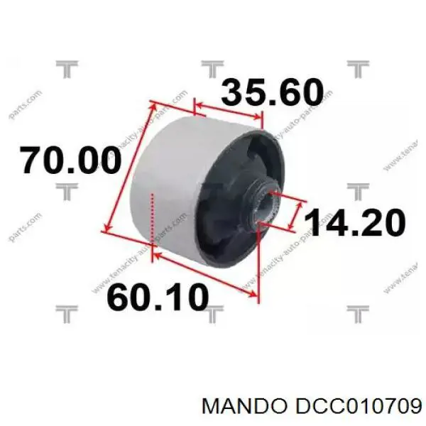 Сайлентблок переднього важеля DCC010709 Mando