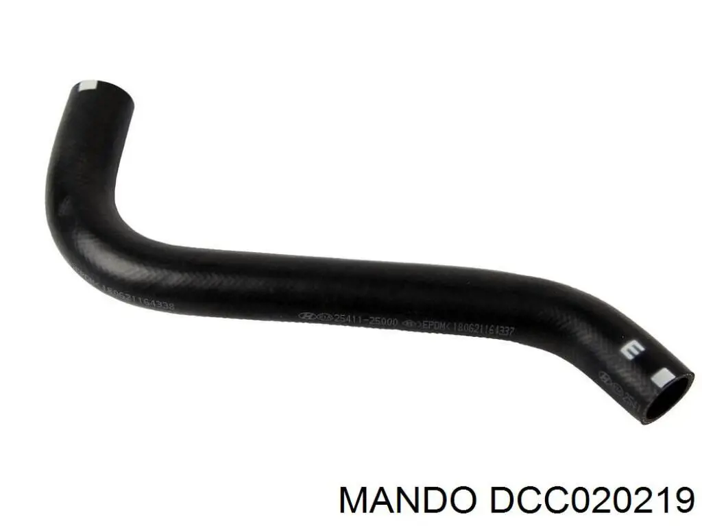 DCC020219 Mando шланг/патрубок радіатора охолодження, верхній