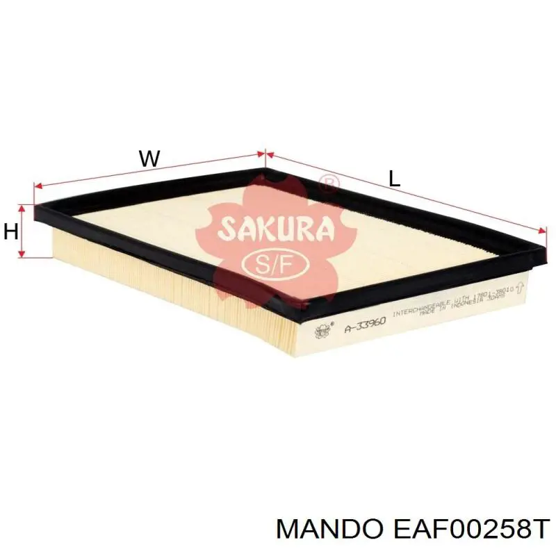 Елемент повітряного фільтра Mando EAF00258T ціна, від 7.86 USD