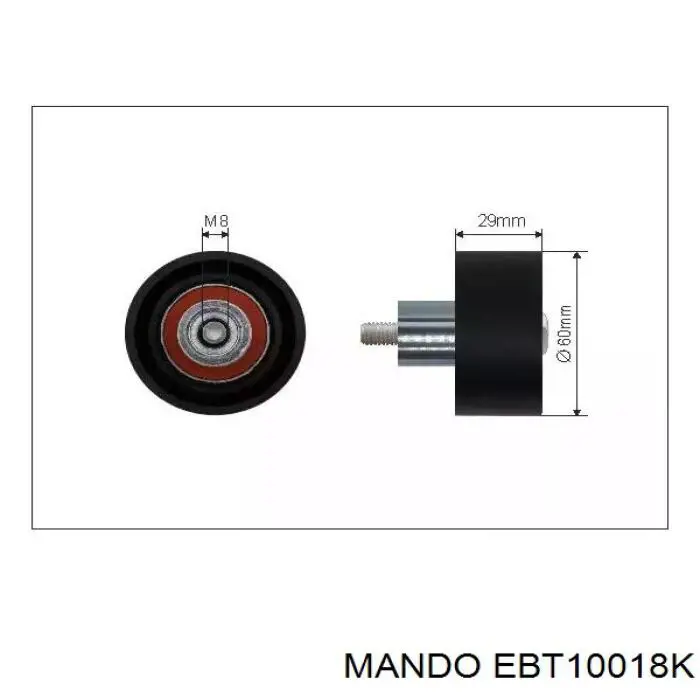 Купити EBT10018K Mando Натяжний ролик