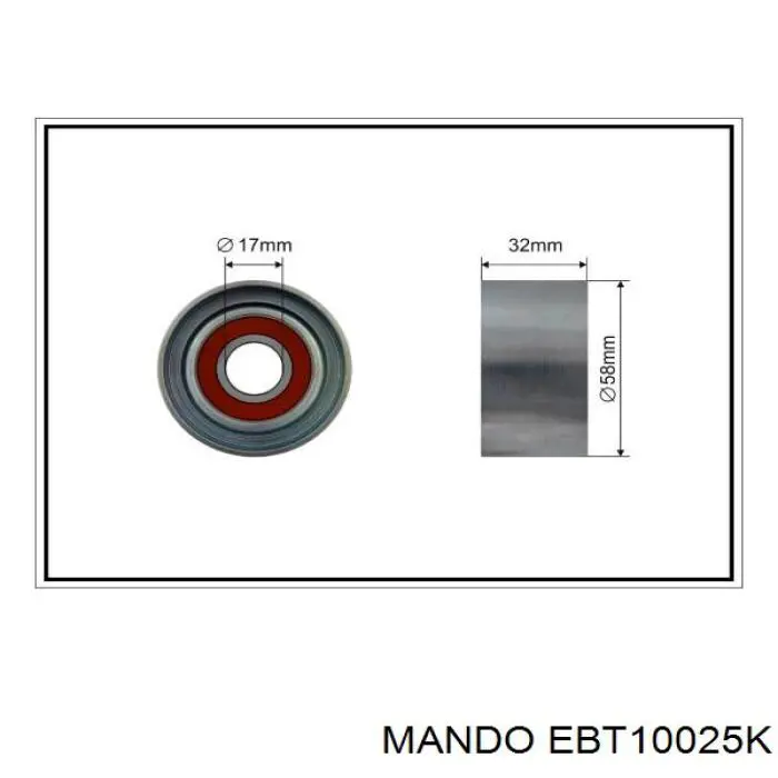 Натягувач ременя ГРМ EBT10025K Mando