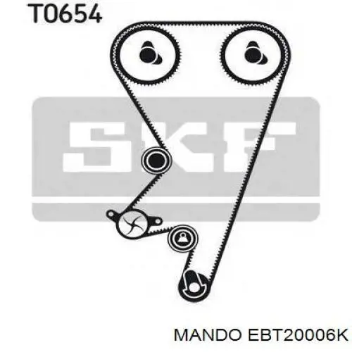 Ролик натяжителя ременя газорозподілу Mando EBT20006K ціна, від 17.86 USD