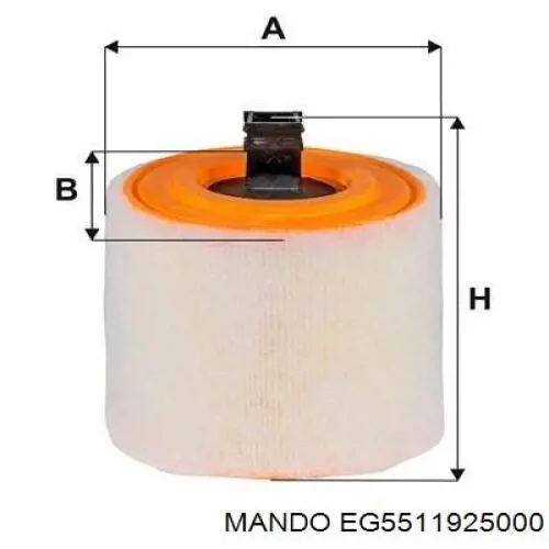 EG5511925000 Mando сайлентблок заднього поздовжнього важеля, передній