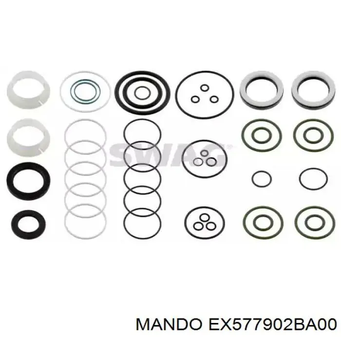 Ремкомплект рульової рейки (механізму) г/у, (комплект ущільнень) Hyundai Santa Fe 2 (CM) (Хендай Санта фе)