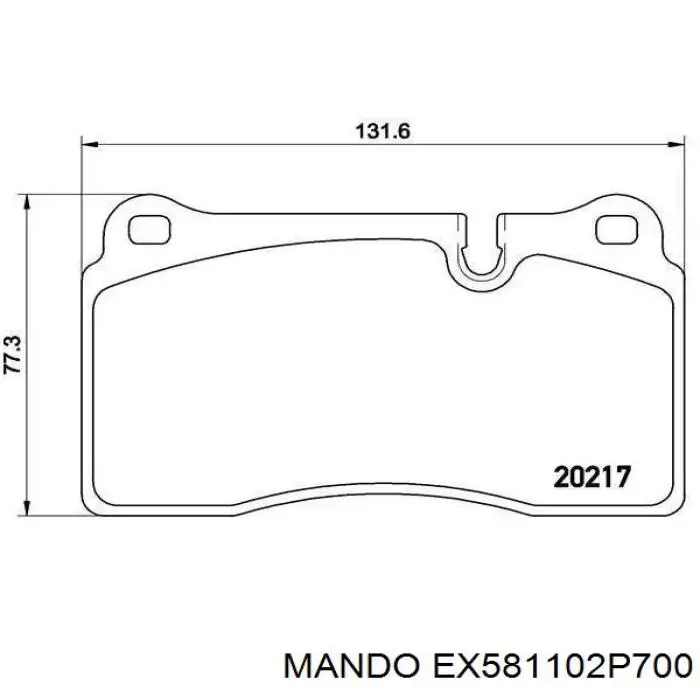 EX581102P700 Mando Супорт гальмівний, передній, лівий