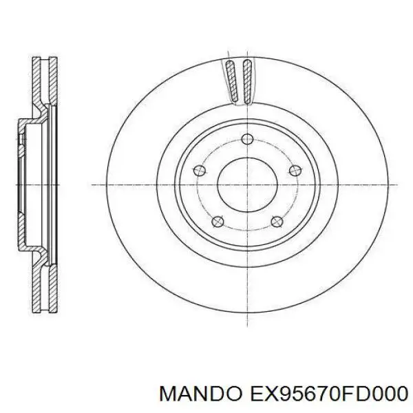 EX95670FD000 Mando датчик абс (abs передній, лівий)