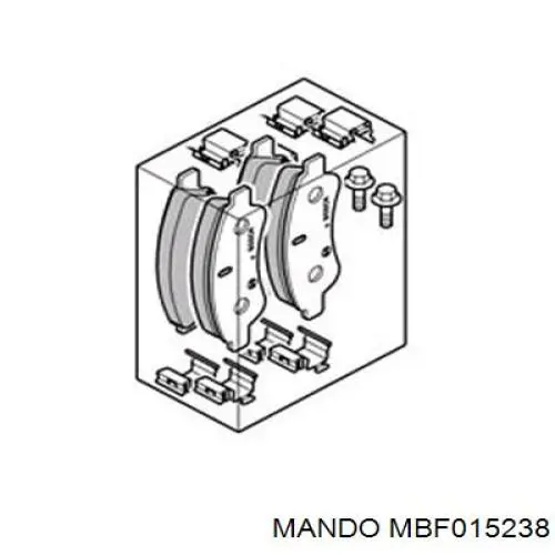 Гальмівні колодки Mando MBF015238 ціна, від 20.75 USD