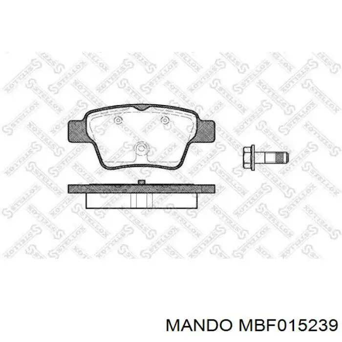 Купити MBF015239 Mando Задні колодки