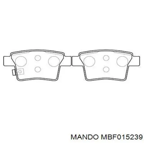 Задні гальмівні колодки MBF015239 Mando