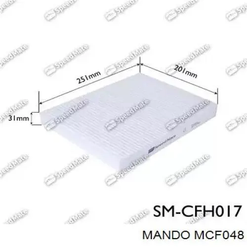 Фільтр повітряний обігрівача Mando MCF048 ціна, від 5.36 USD