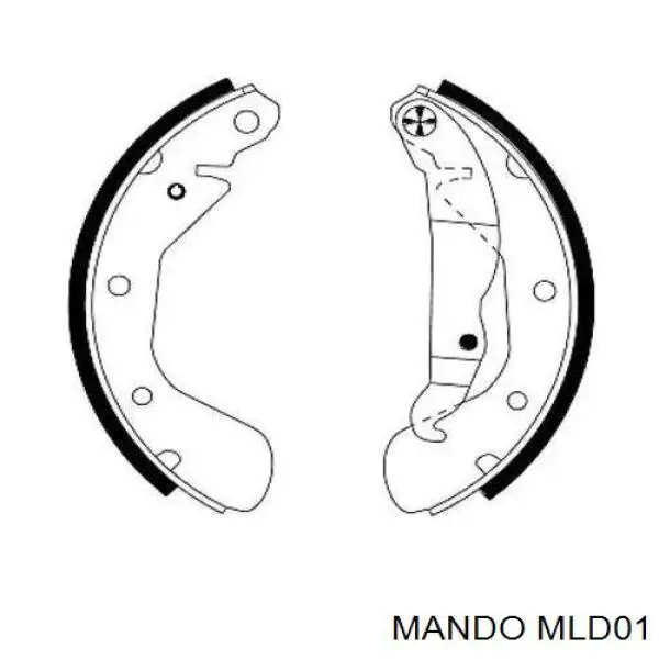 Колодки гальмові задні, барабанні MLD01 Mando