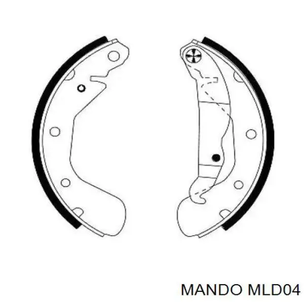 MLD04 Mando колодки гальмові задні, барабанні