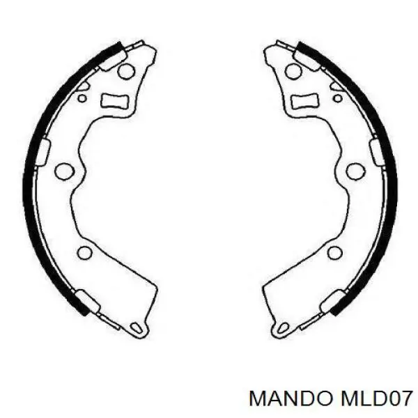 Колодки гальмові задні, барабанні MLD07 Mando