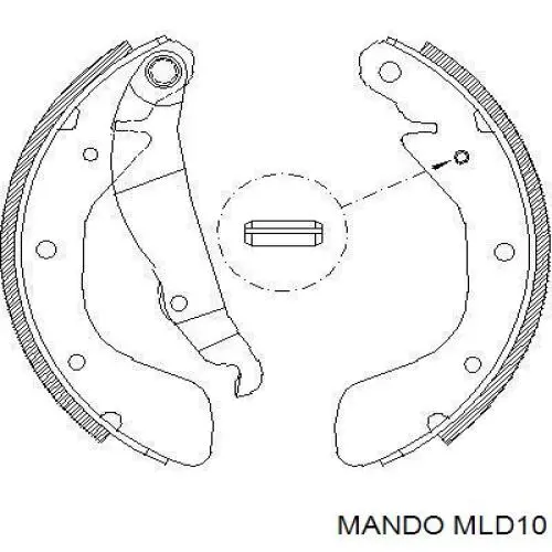 Колодки гальмові задні, барабанні MLD10 Mando