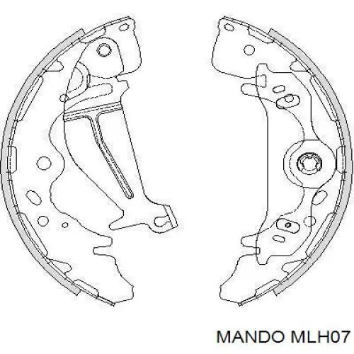 Купити MLH07 Mando Колодки гальмові задні, барабанні