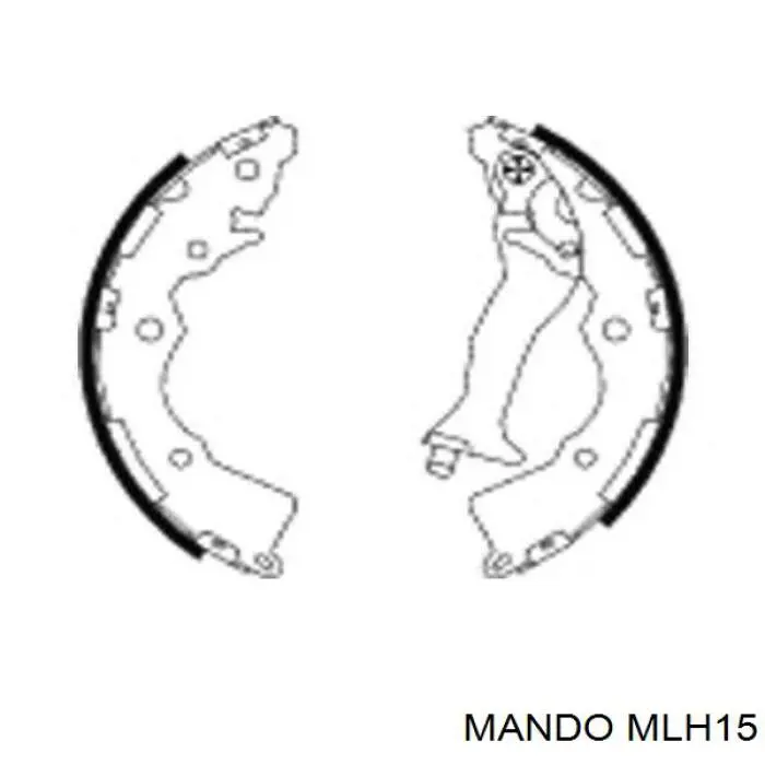 MLH15 Mando колодки гальмові задні, барабанні