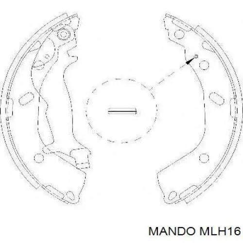 MLH16 Mando колодки гальмові задні, барабанні