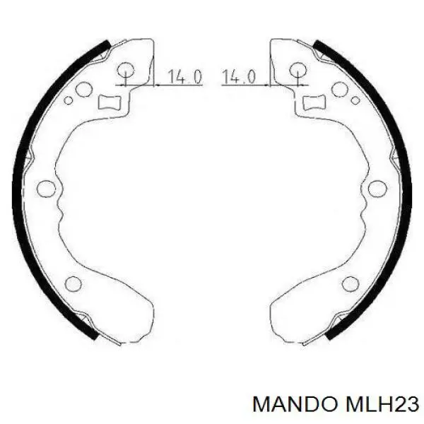 Купити MLH23 Mando Колодки гальмові задні, барабанні