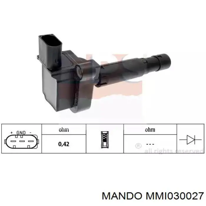 MMI030027 Mando Котушка запалювання