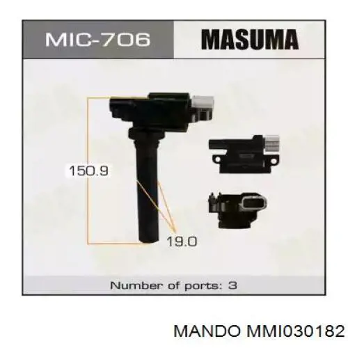 Котушка запалювання Mando MMI030182 ціна, від 29.23 USD