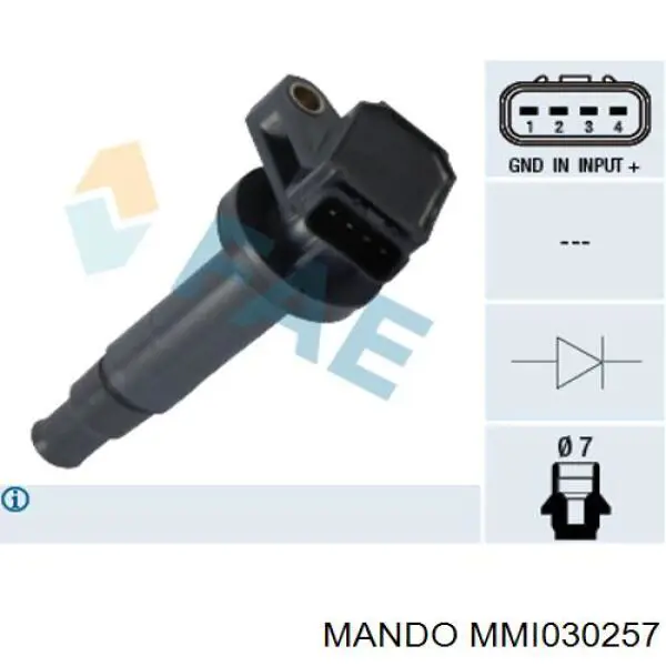 Котушка запалювання MMI030257 Mando