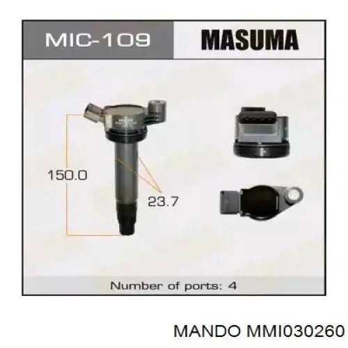 Котушка запалювання MMI030260 Mando
