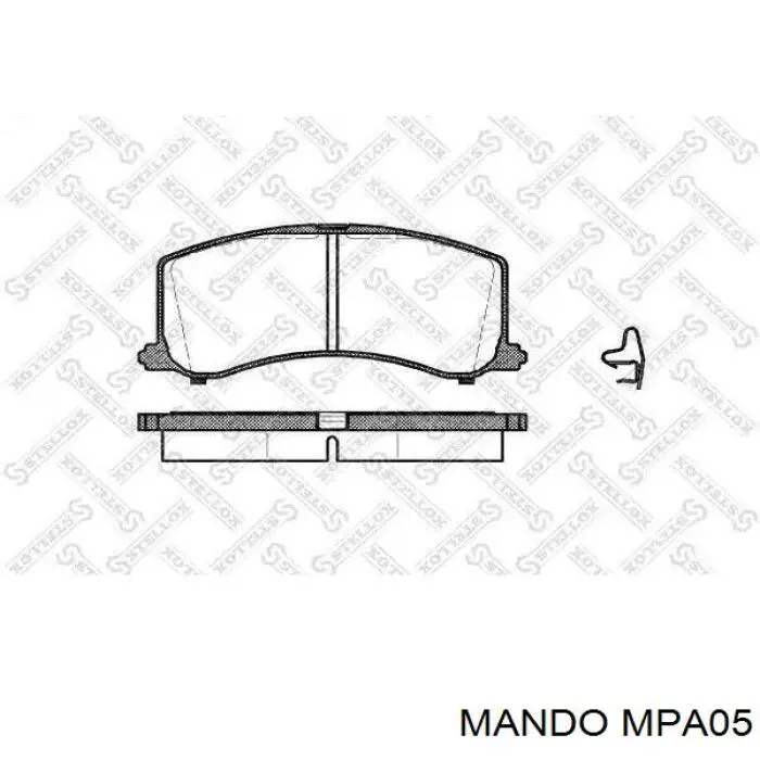 Гальмівні колодки Mando MPA05 ціна, від 21.56 USD