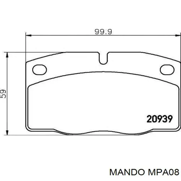 Задні гальмівні колодки MPA08 Mando