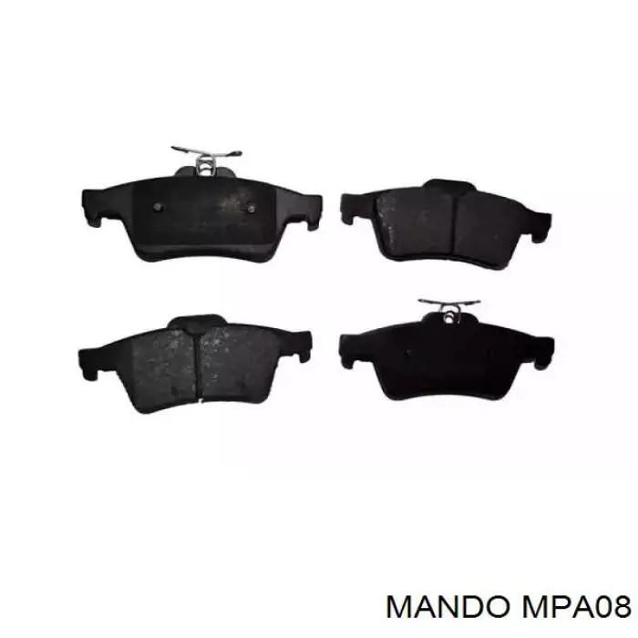 MPA08 Mando Колодки гальмівні задні, дискові