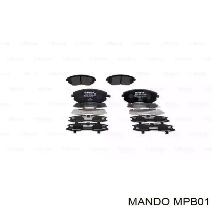 Купити MPB01 Mando Колодки гальмівні передні, дискові