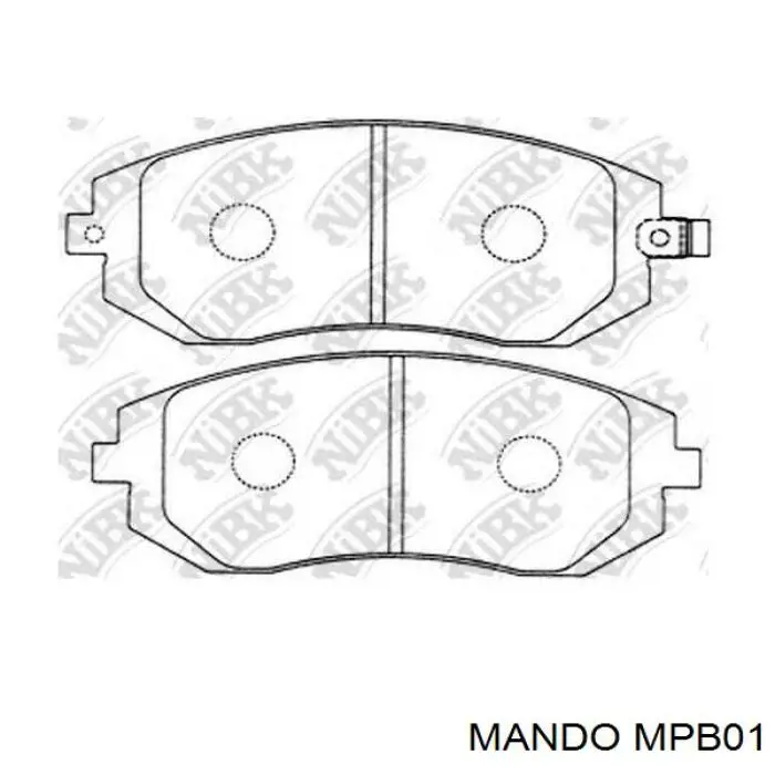 Передні тормозні колодки MPB01 Mando