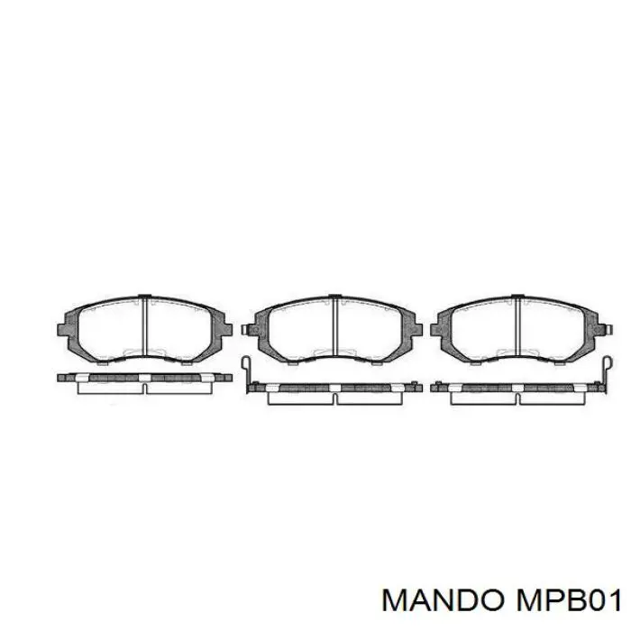MPB01 Mando Передні гальмівні колодки